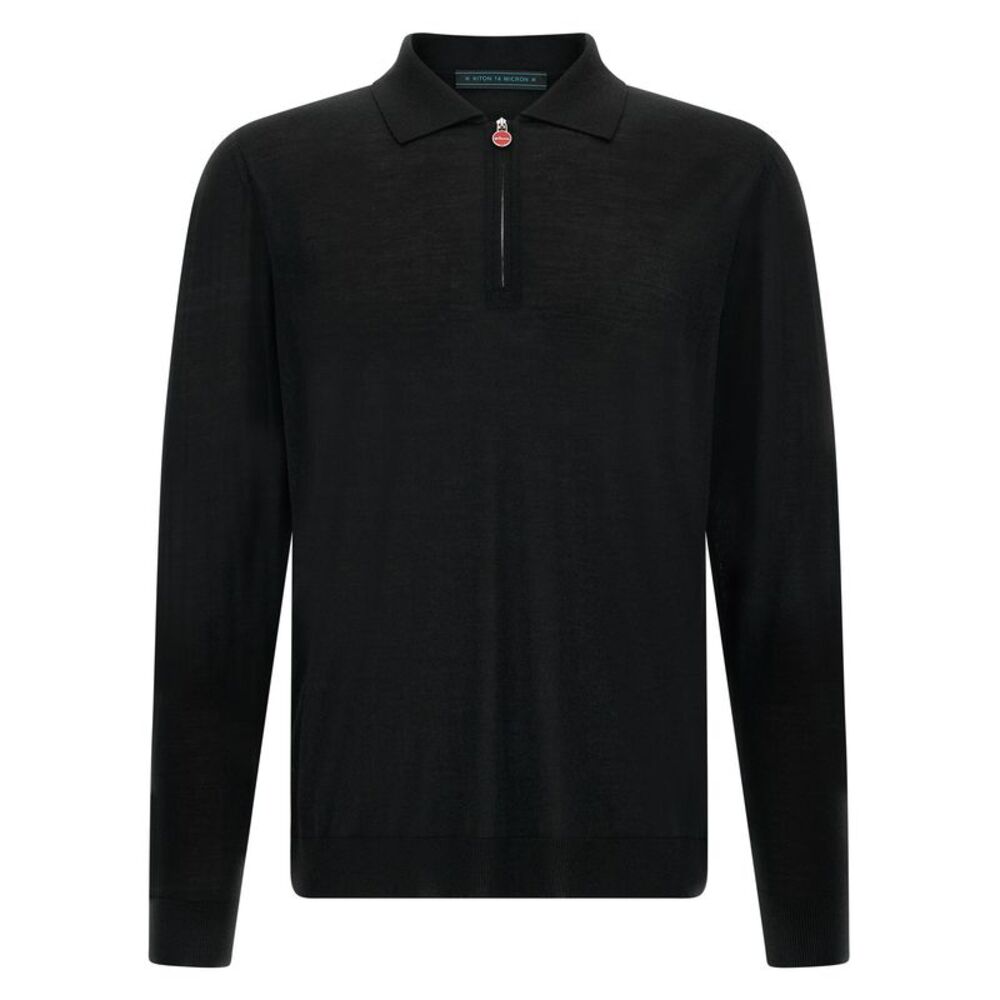 Kiton Men Wool Polo Shirt 14 Microns